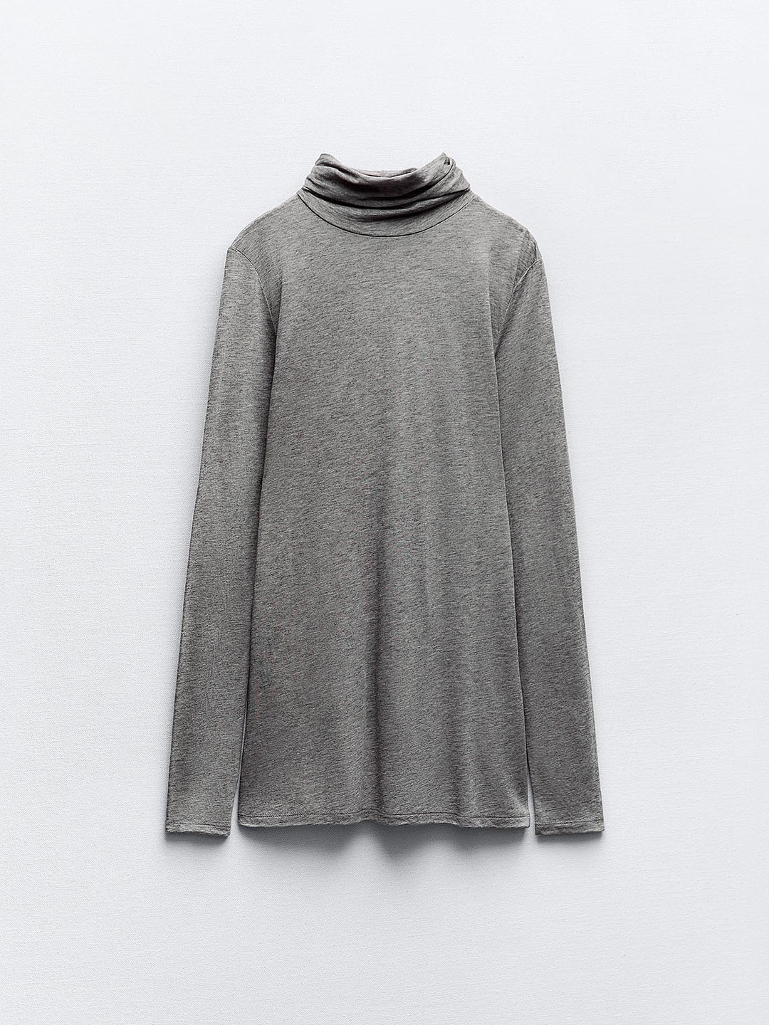 

ZARA Women Turtle Neck Tops, Grey