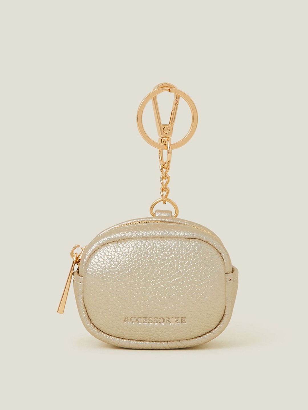 

Accessorize Earphone Keyring Case, Gold