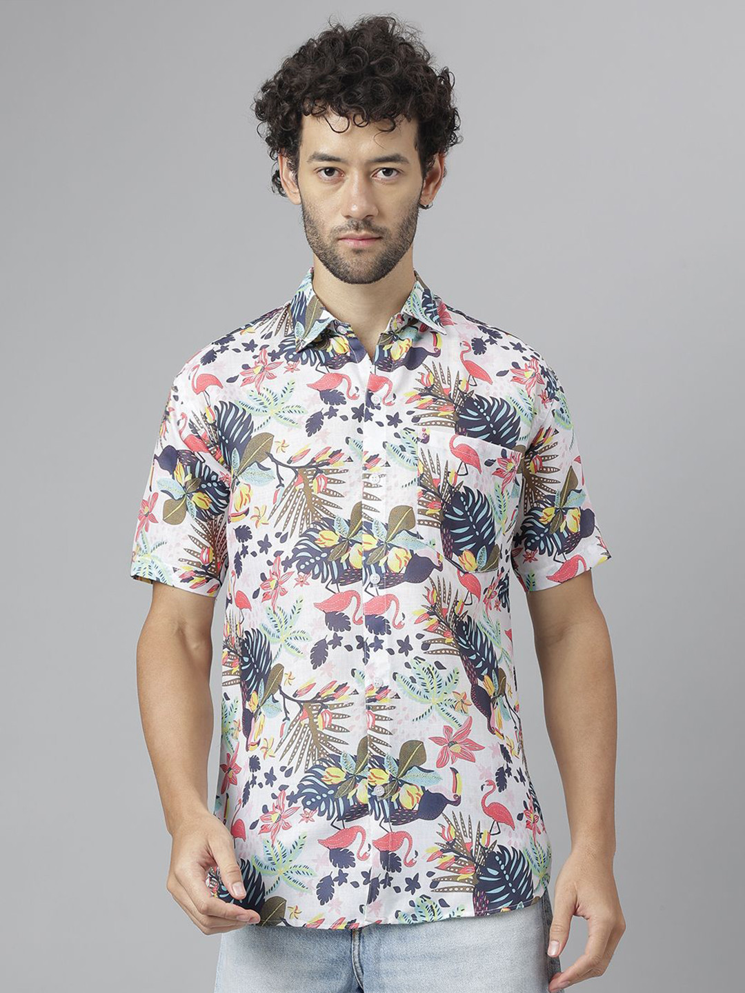 

KLOSET BY RIAG Men Classic Floral Opaque Printed Casual Shirt, Multi