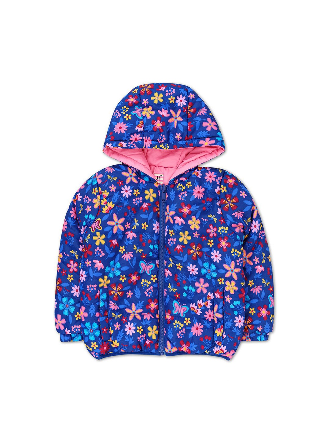 

H By Hamleys Girls Floral Insulator Puffer Jacket, Purple