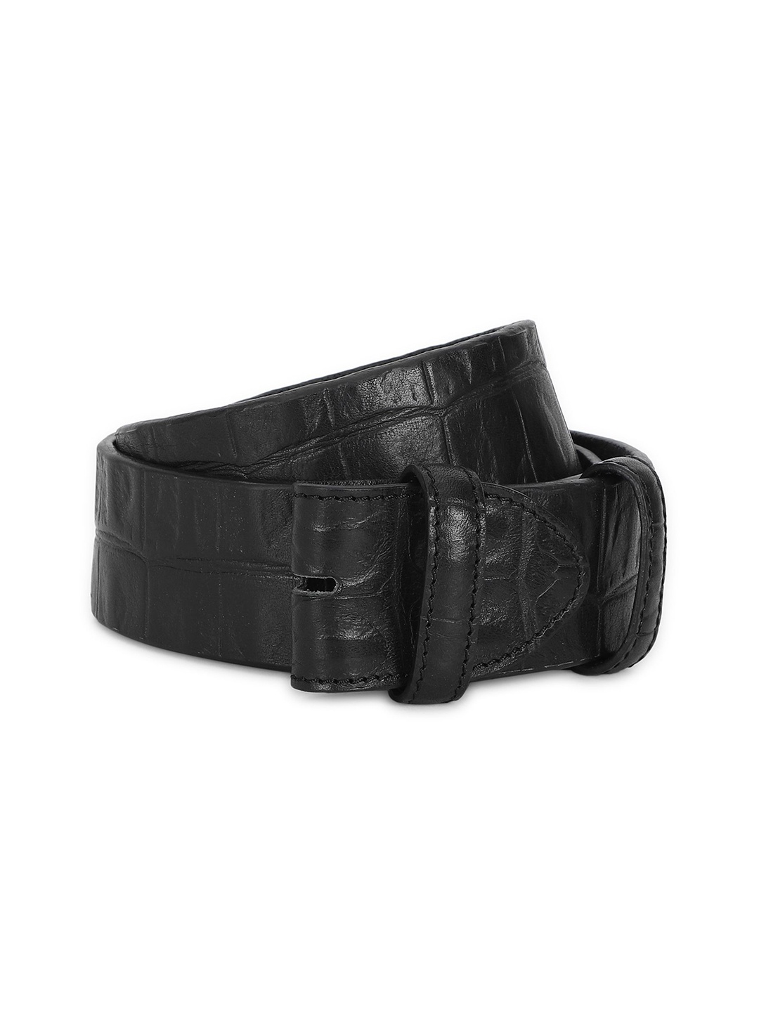 

ELLIOT RHODES Men Textured Leather Belt, Black