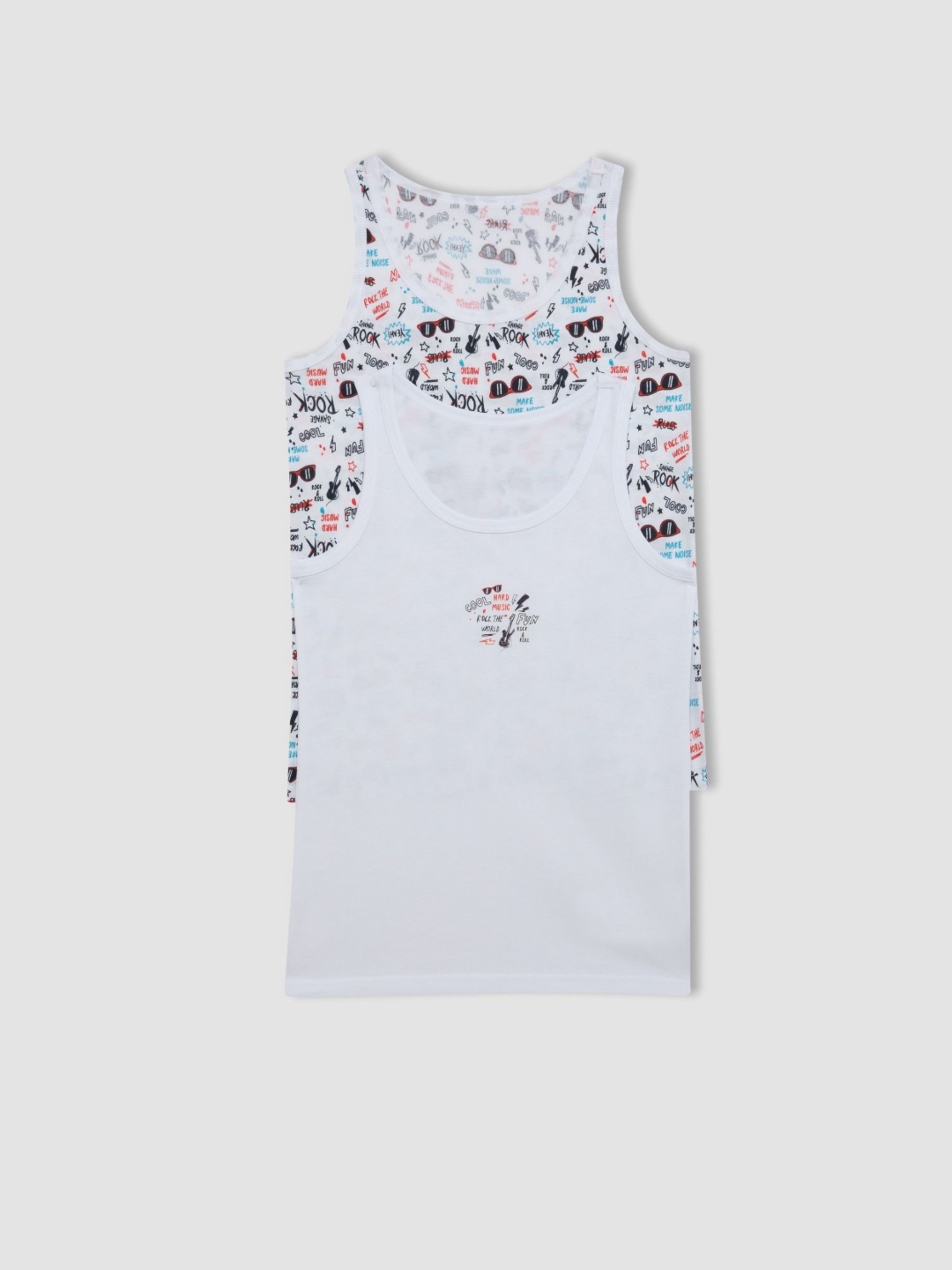 

DeFacto Boys Pack of 2 Cotton Graphic PrintT-shirt, White