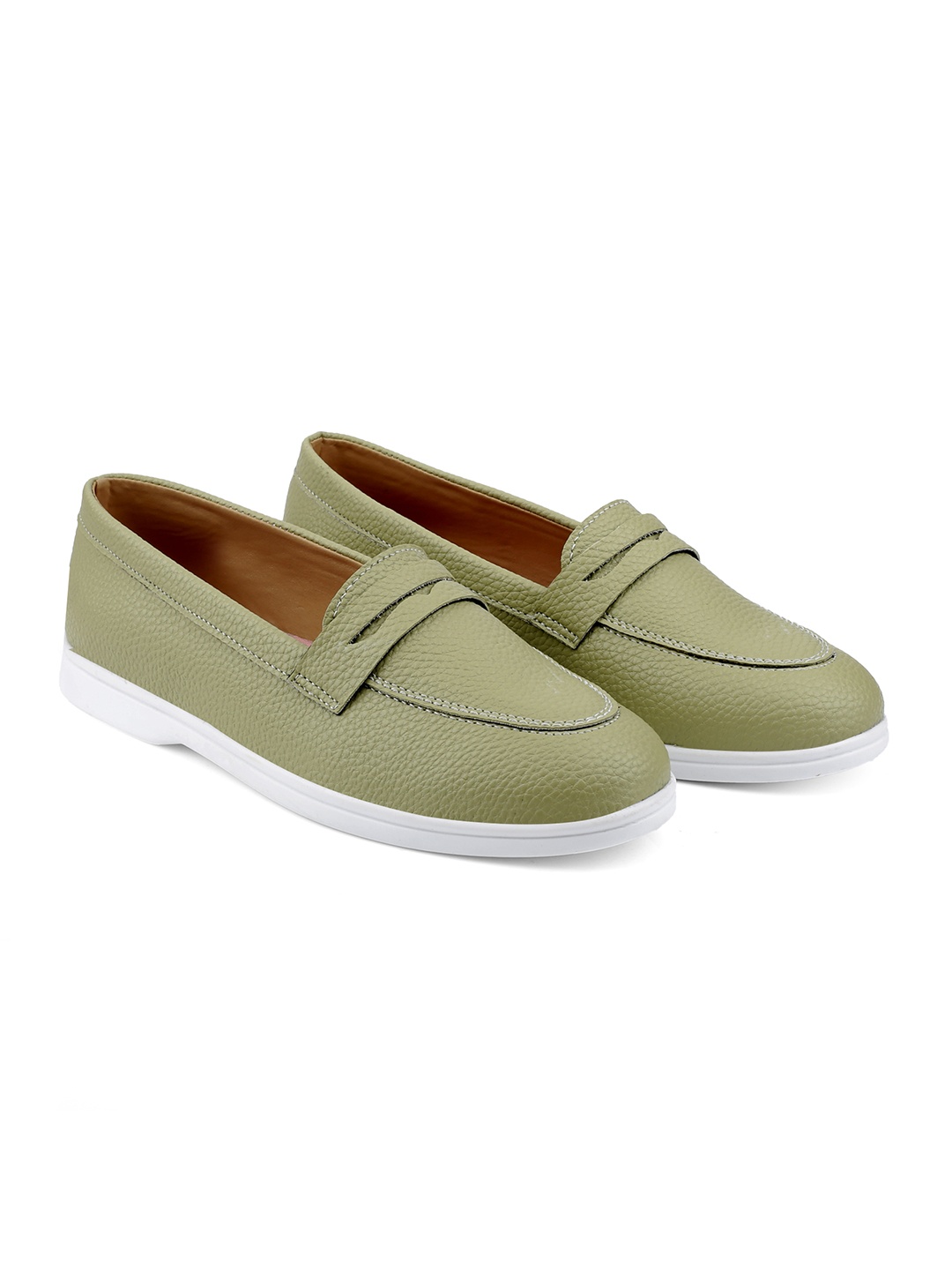 

Bxxy Women PU Loafers, Green