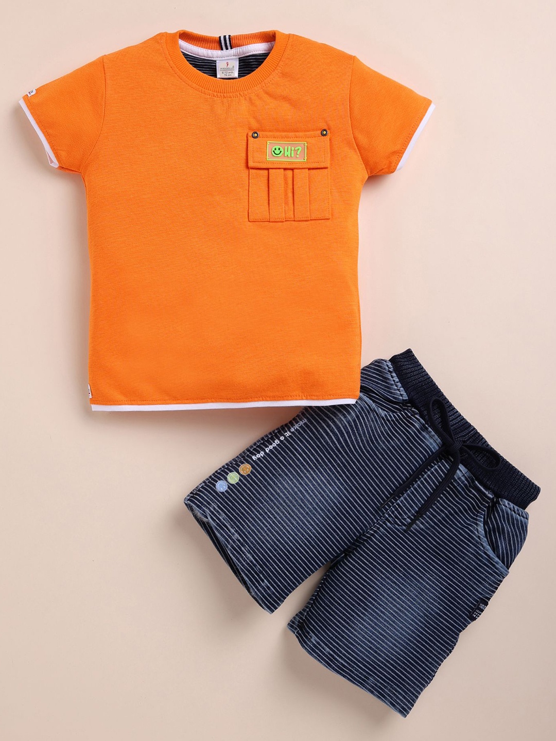 

BAESD Boys T-shirt with Shorts, Orange