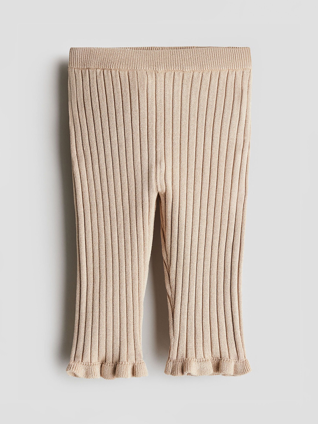 

H&M Infant Girls Rib-Knit Leggings, Beige