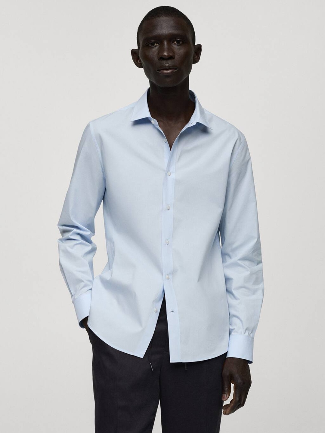 

MANGO MAN Pure Cotton Casual Shirt, Blue