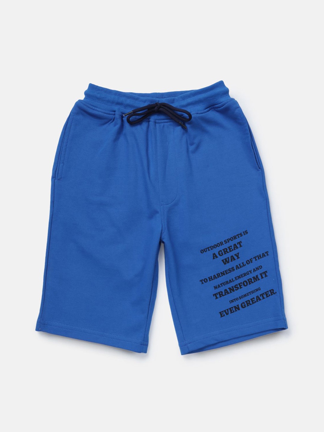 

Gini and Jony Boys Typography Printed Regular Fit Shorts, Blue
