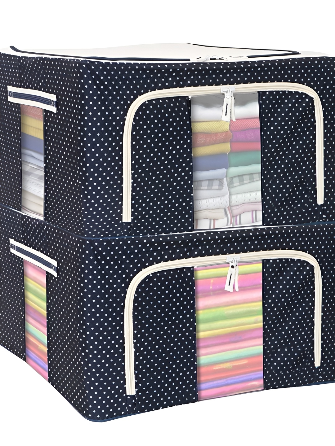 

B BESTILO Blue & White 2 Pieces Multi-Utility Organiser