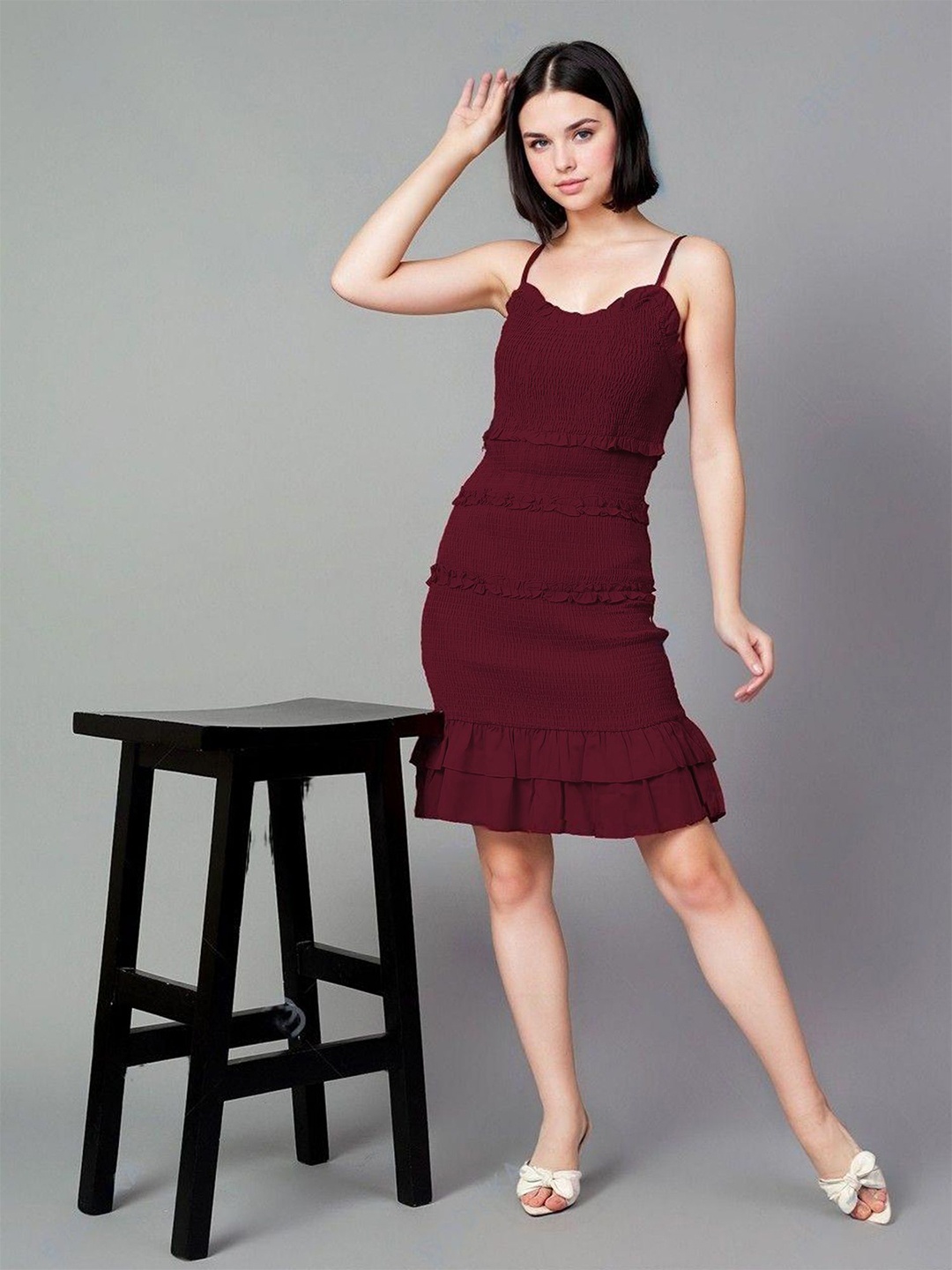 

Kotty Bodycon Dress, Maroon