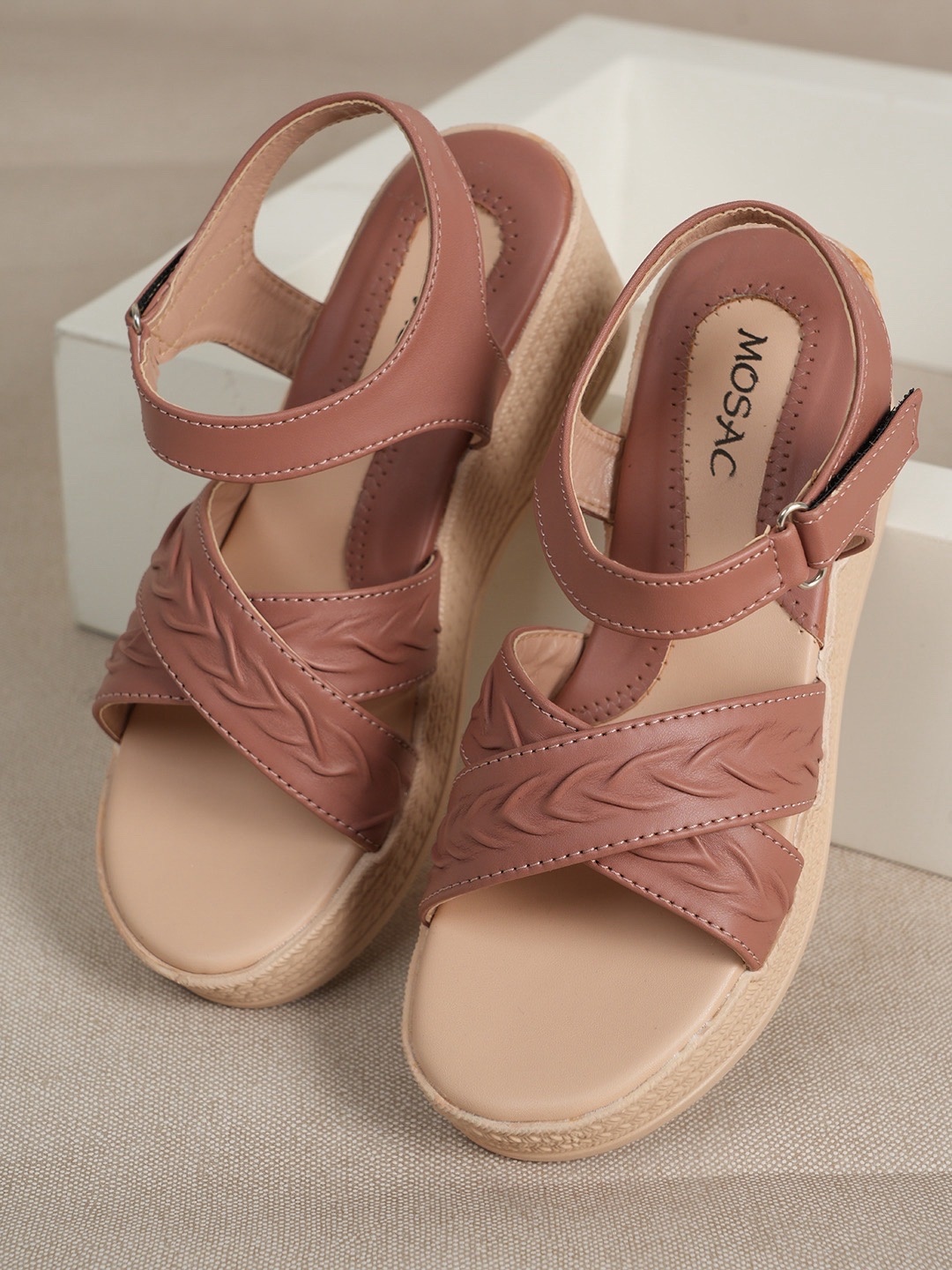 

MOSAC Platform Sandals, Tan