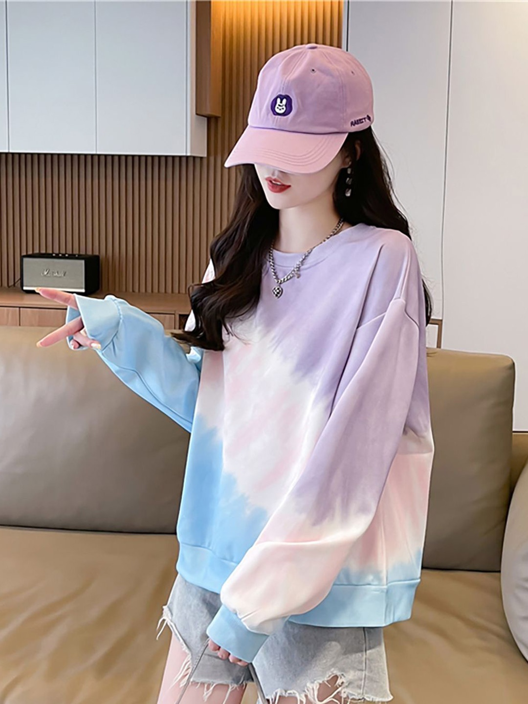 

JC Mode Women Printed Sweatshirt, Purple