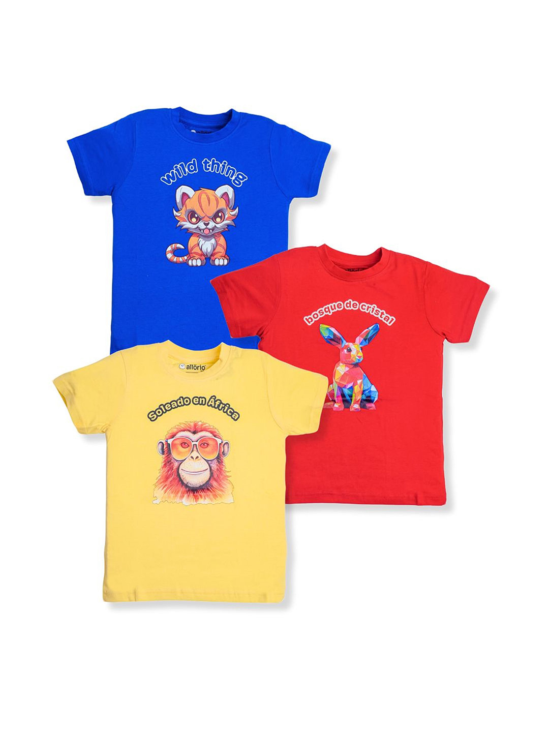 

allorio kids Boys 3 Printed Applique Slim Fit T-shirt, Multi