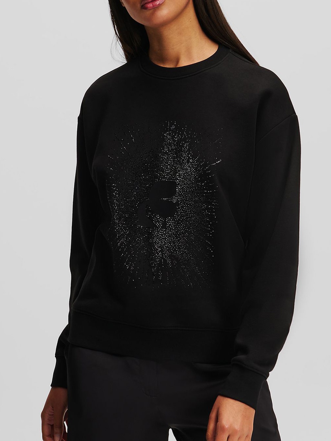 

Karl Lagerfeld Women Printed Sweatshirt, Black