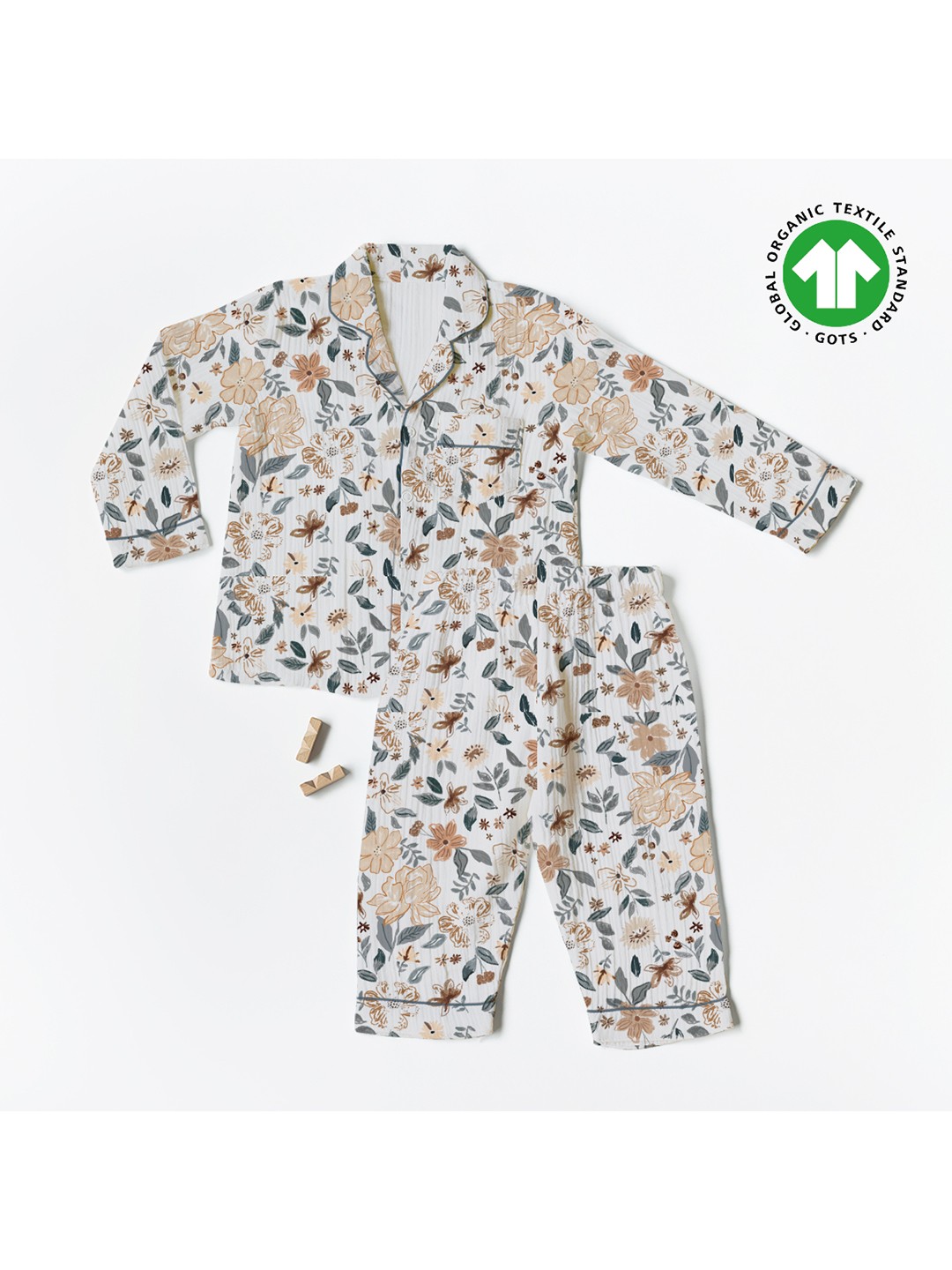 

The Boo Boo Club Unisex Kids Printed Night suit, White