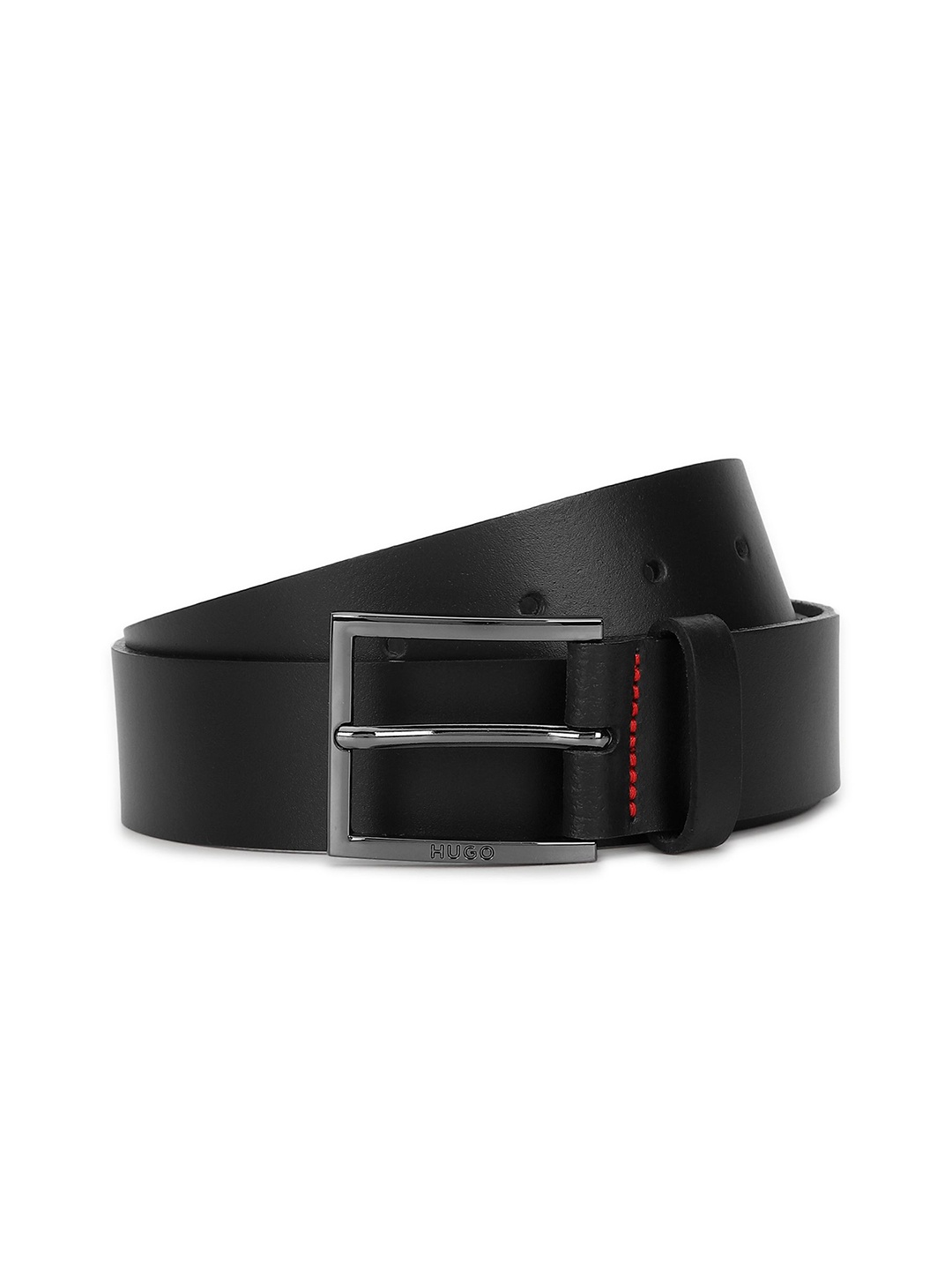 

HUGO Men Leather Belt, Black