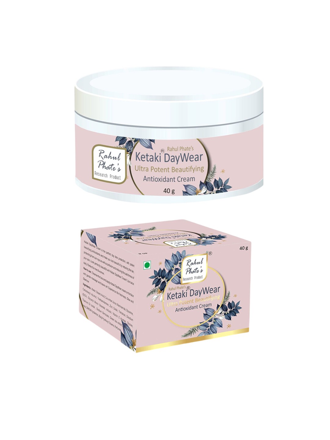 

Rahul Phate Research Product Ketaki Daywear Ultra Potent Beautifying Antioxidant Cream 40g