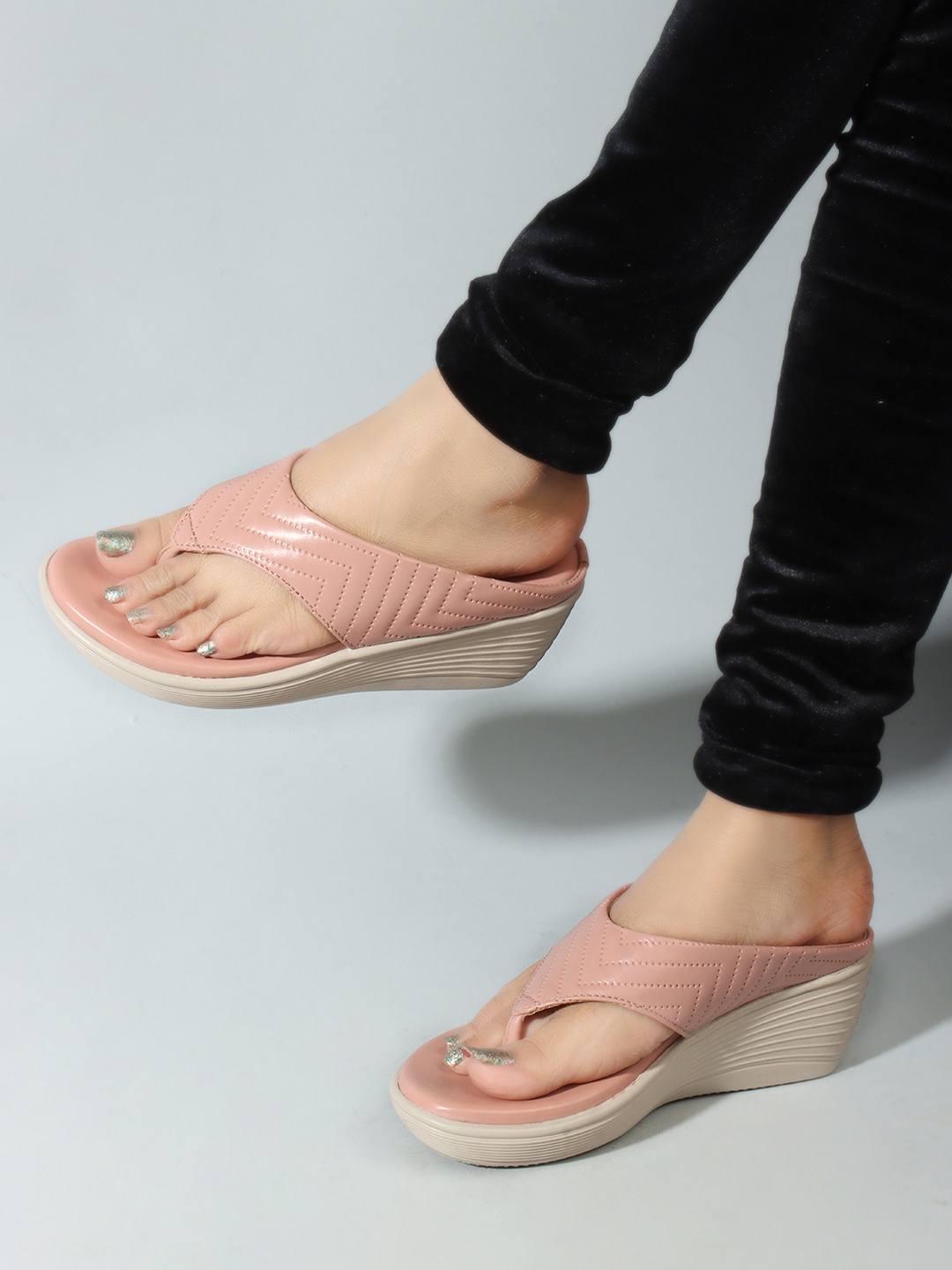 

Colo Wedge Sandals, Peach