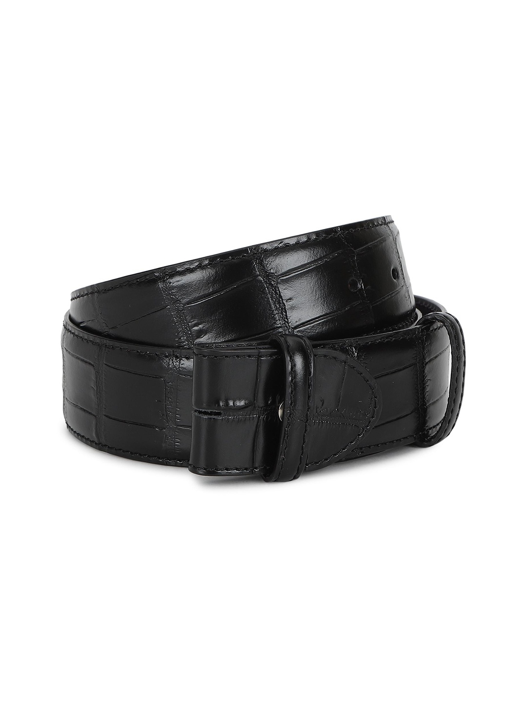 

ELLIOT RHODES Men Textured Leather Belt, Black