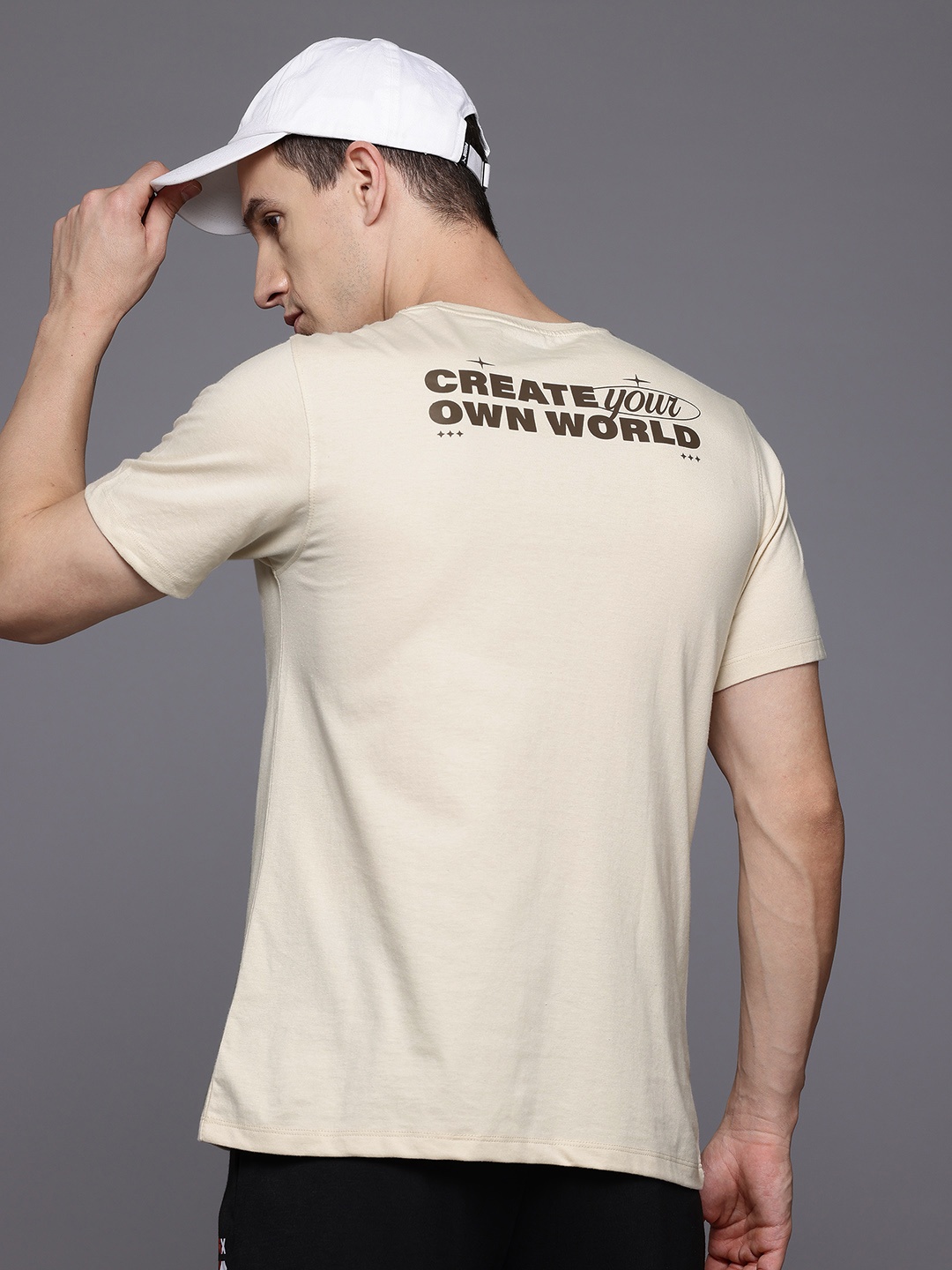 

HRX by Hrithik Roshan Typography Print Lifestyle T-shirt, Beige