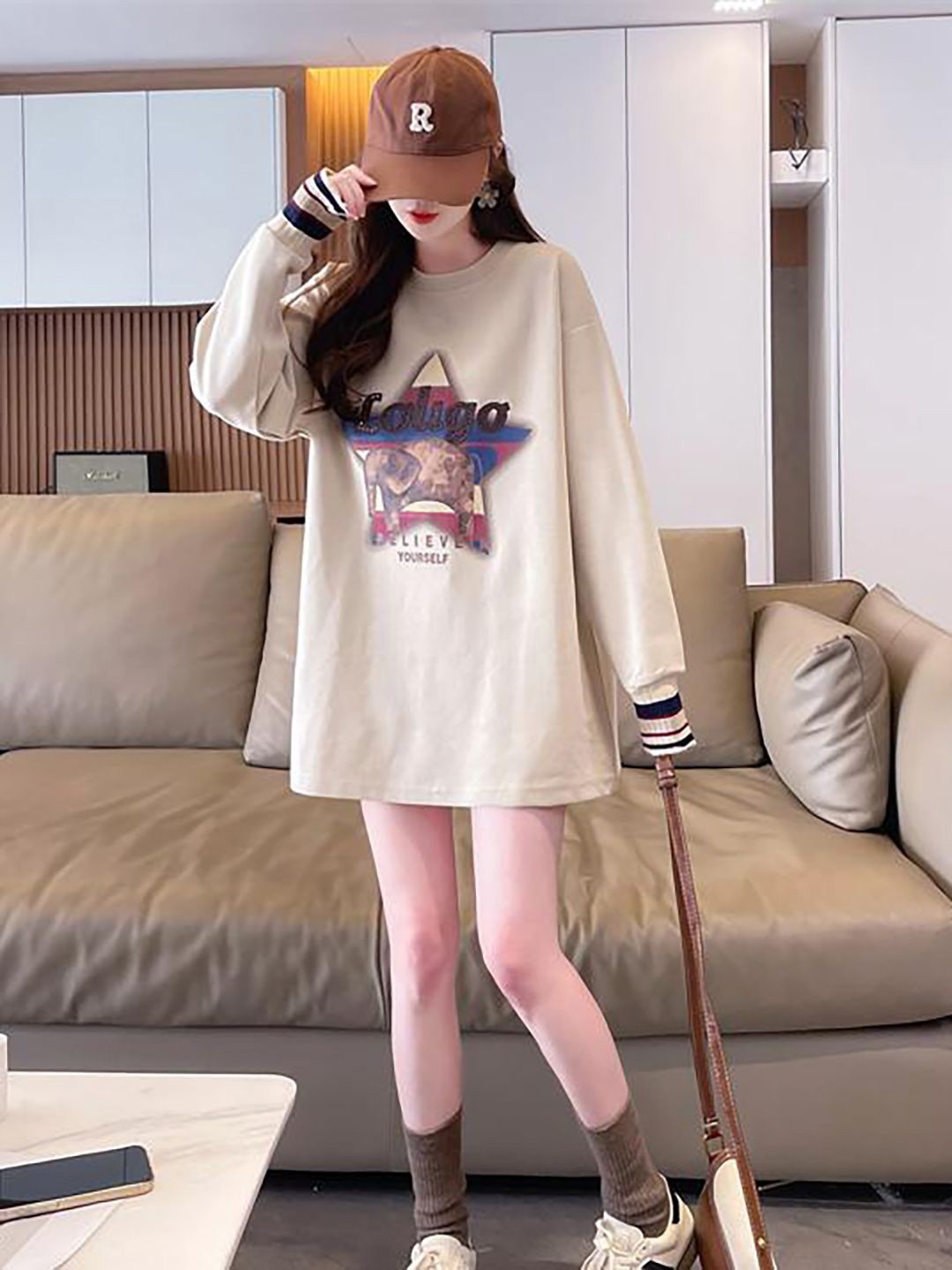 

JC Mode Women Sweatshirt, Beige