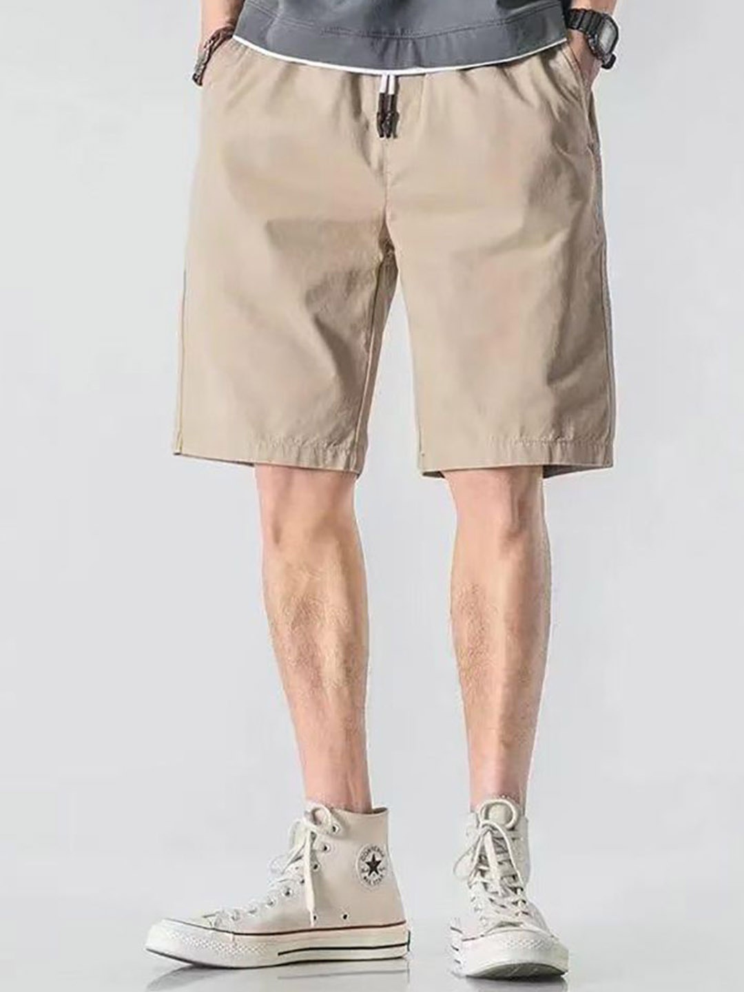 

StyleCast x Revolte Men Mid-Rise Regular Shorts, Khaki