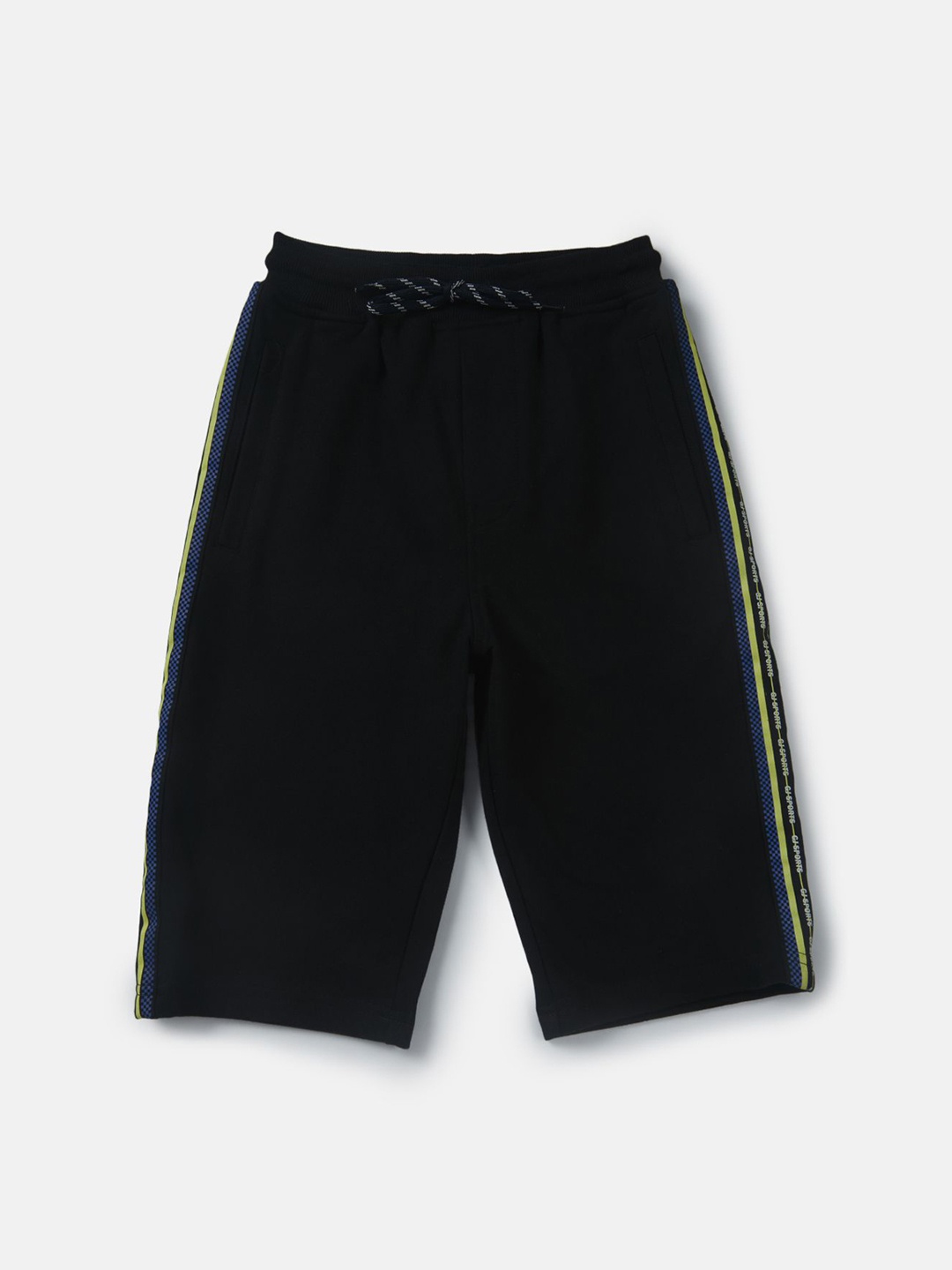 

Gini and Jony Boys Typography Casual Shorts, Black