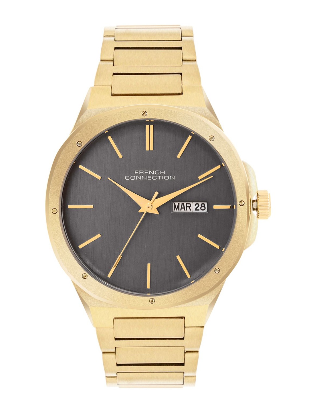 

French Connection Men Round Dial & Stainless Steel Straps Analogue Watch FCH04GM, Grey