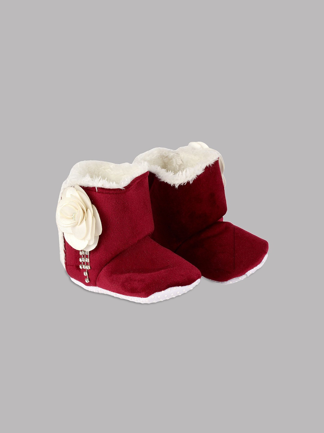 

BAESD Girls Cotton Booties, Red