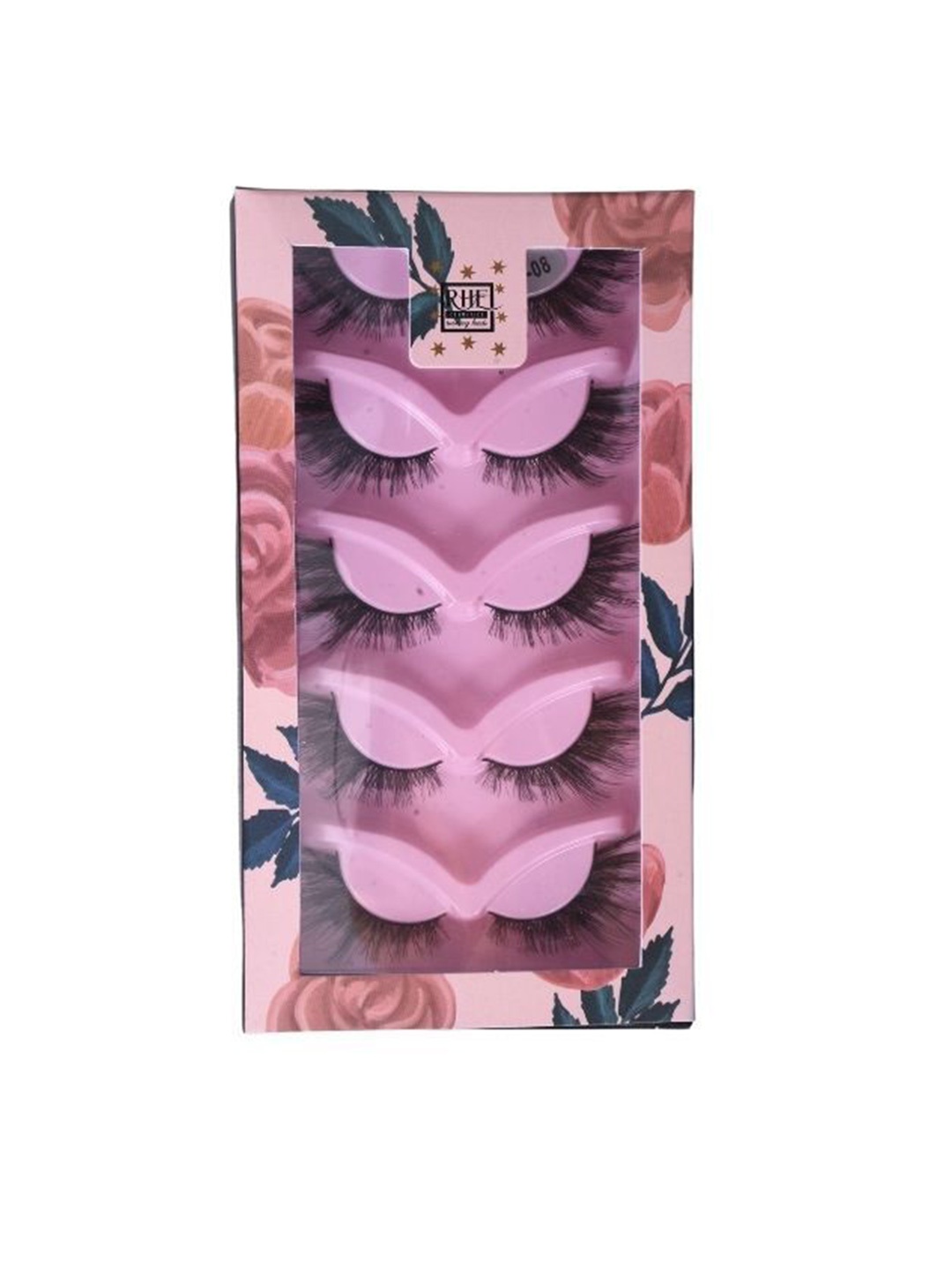 

Rhe Cosmetics Set Of 5 Long & Natural Look 3D False Eyelashes, Black
