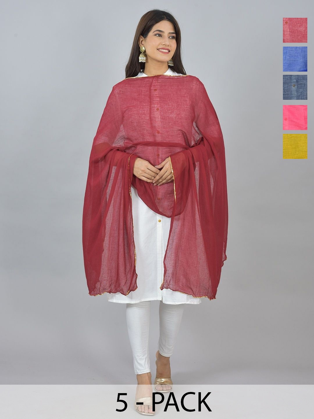 

LA FEMINAE Dupatta, Yellow