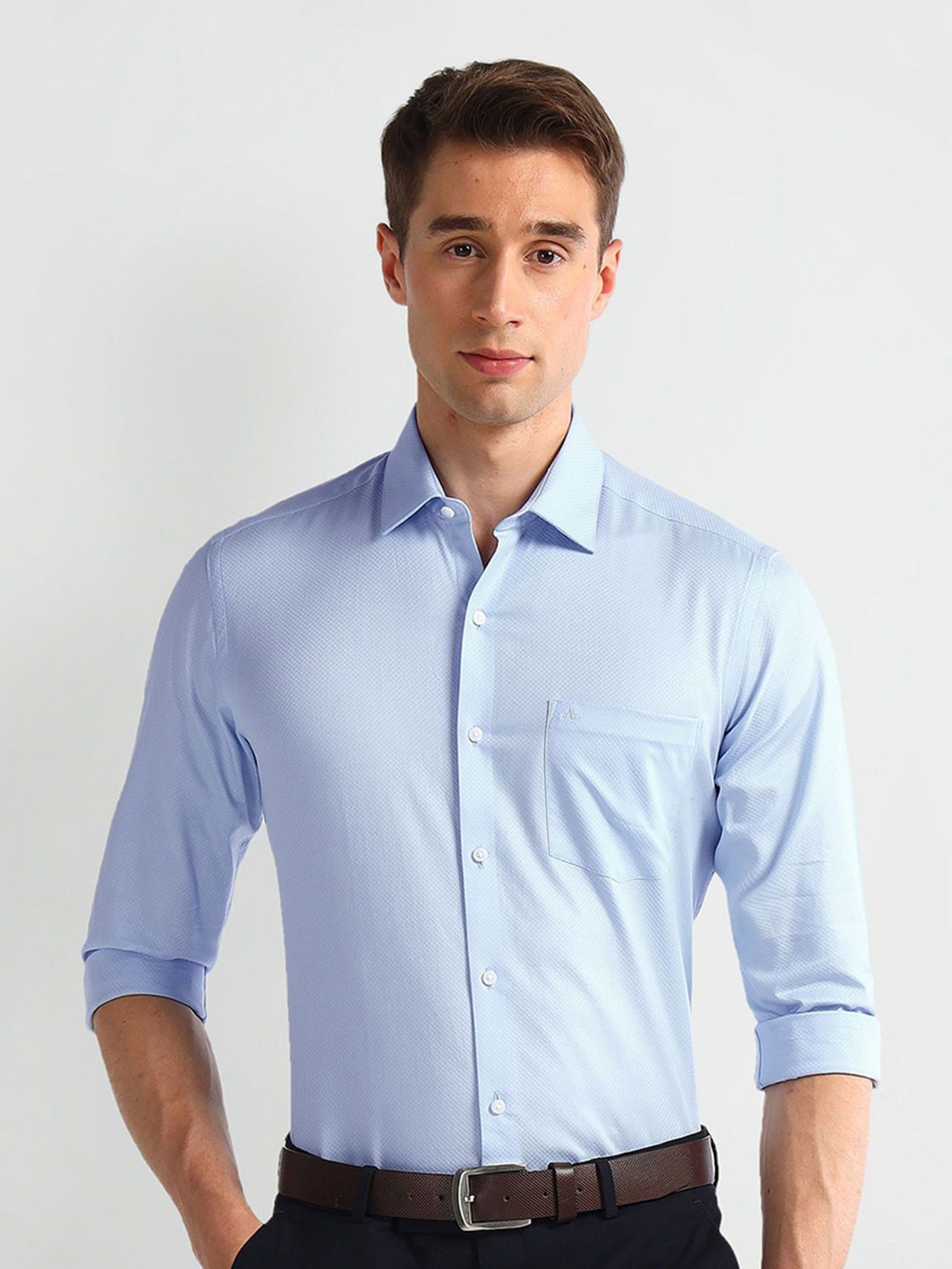 

Arrow Men Slim Fit Opaque Formal Shirt, Blue