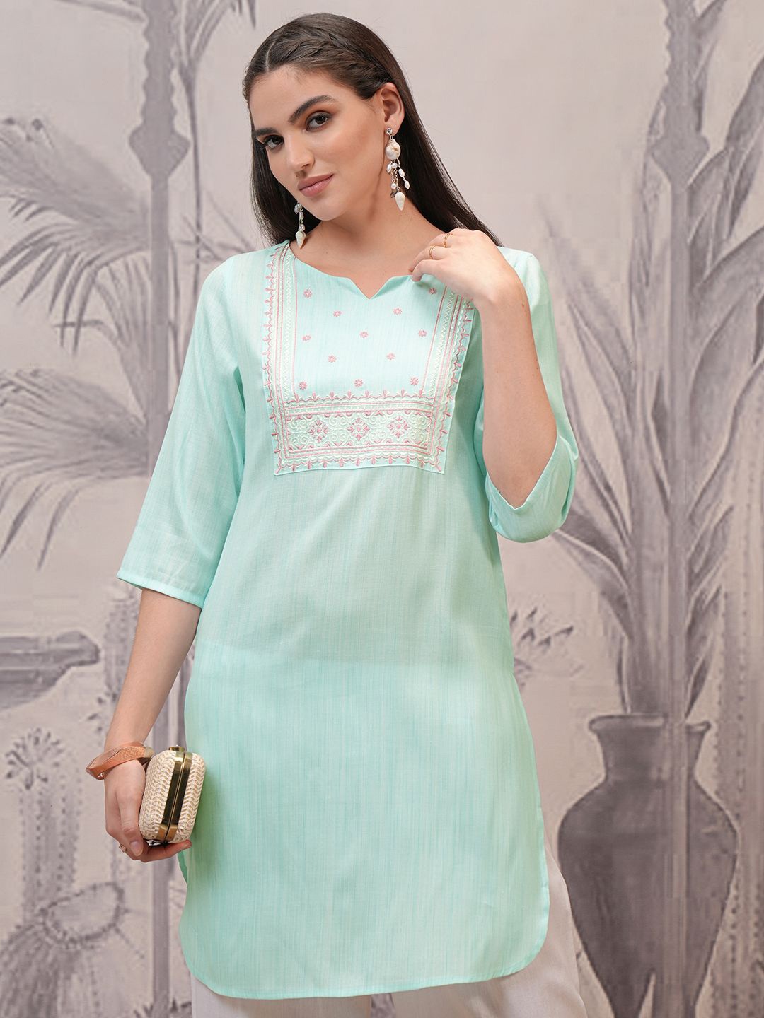 

Vishudh Yoke Embroidered Kurtis, Blue