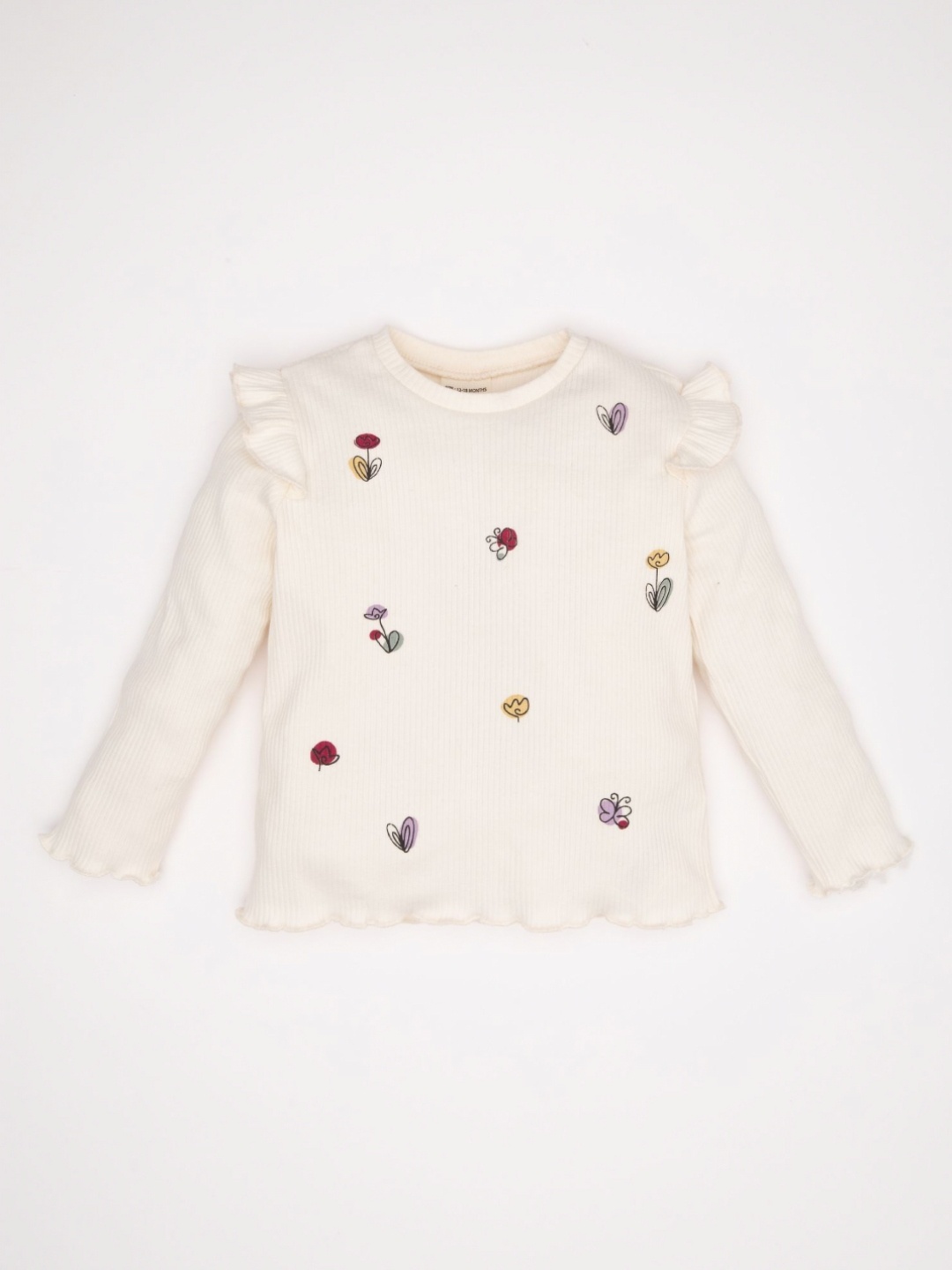 

DeFacto Girls Conversational Printed Round Neck Cotton T-shirt, White