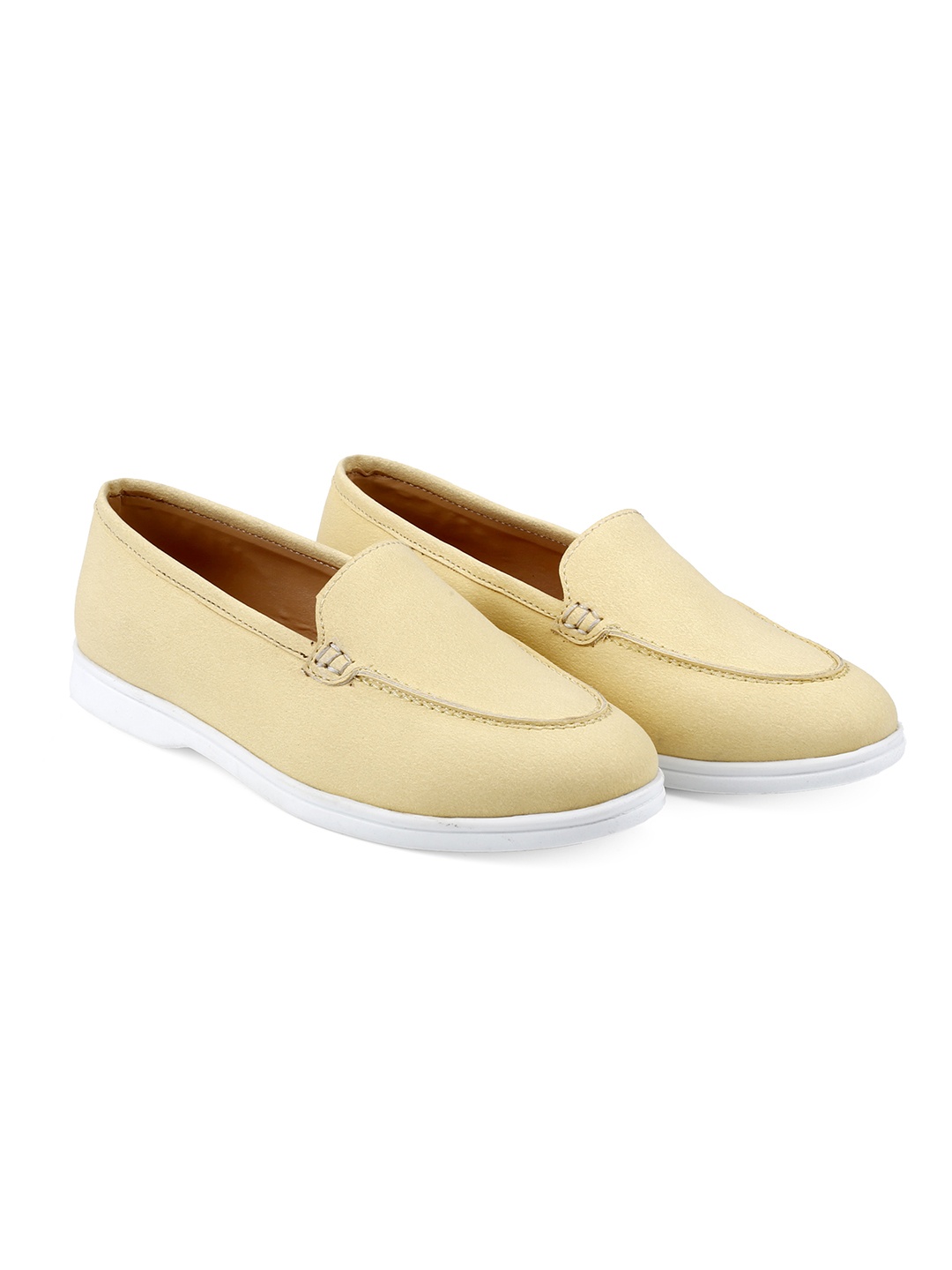 

Bxxy Women PU Loafers, Yellow