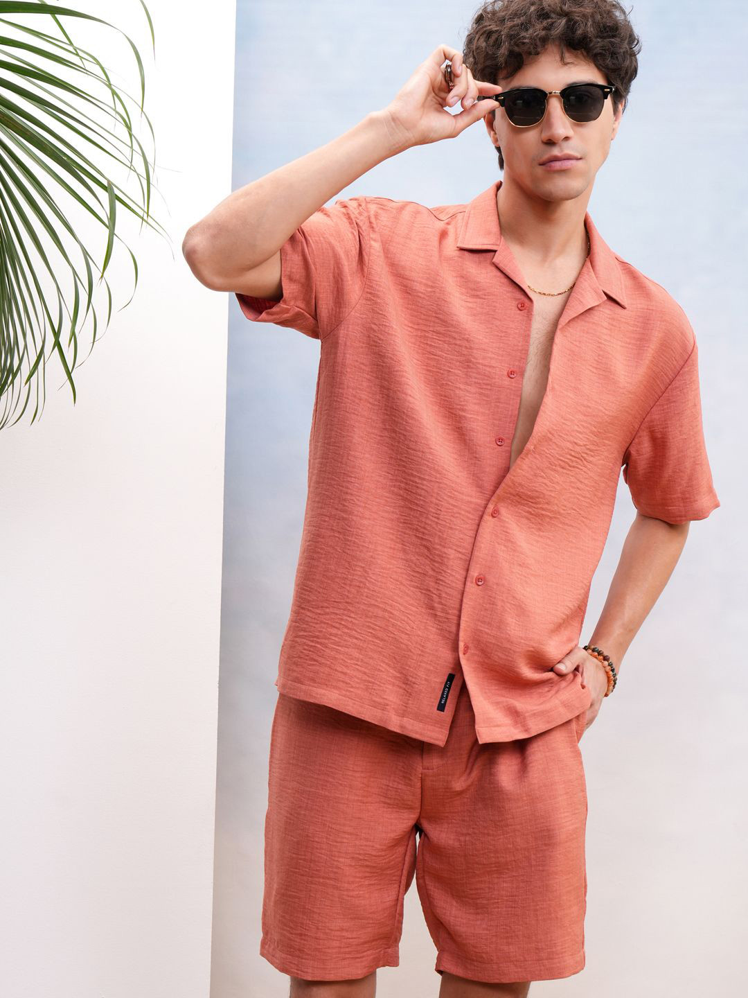 

HIGHLANDER Relaxed Fit Shirt With Short, Rust