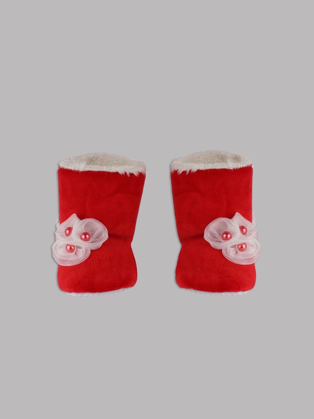 

BAESD Girls Cotton Booties, Red