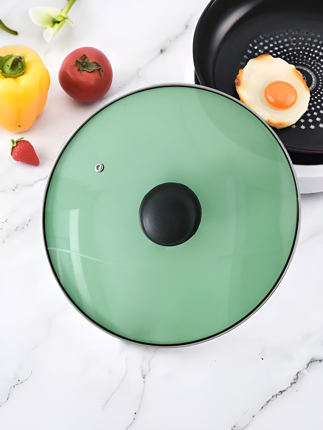 

The Better Home Green Dishwasher Safe Glass Pot Lid Cookware
