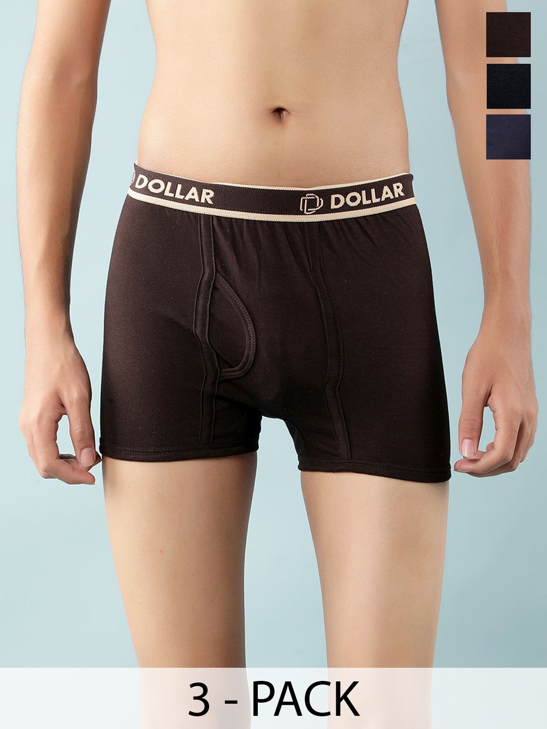 

Dollar Boys Pack Of 3 Assorted Combed Cotton Trunks MLHTR-06-K-AST5-PO3