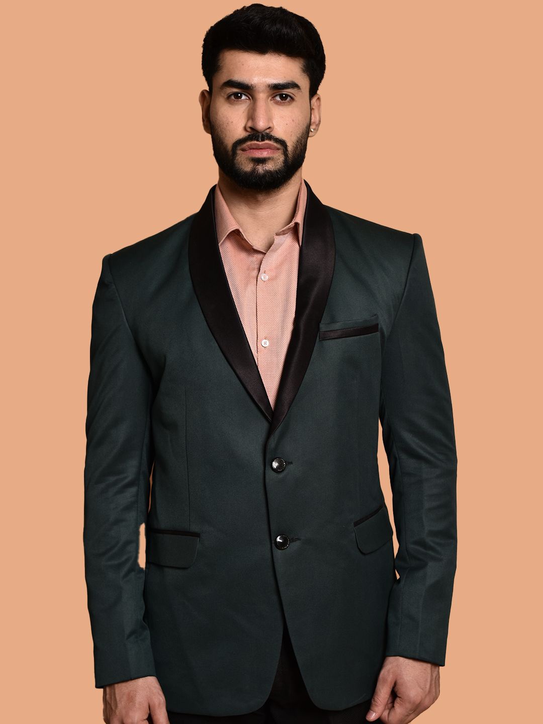 

PRINTCULTR Single-Breasted Blazer, Green