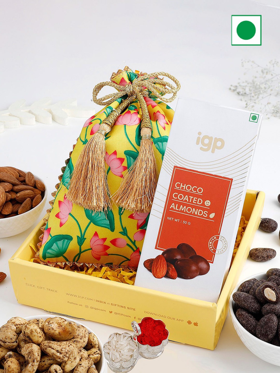 

IGP Siblings Feast Bhai Dooj Gift Hamper, Yellow
