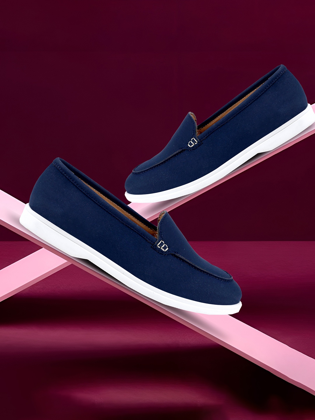 

Bxxy Women PU Loafers, Navy blue