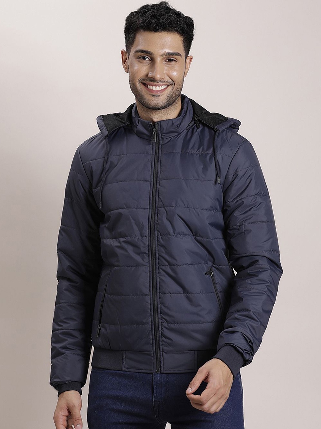 

Turtle Men Windcheater and Water Resistant Bomber with Patchwork Jacket, Blue