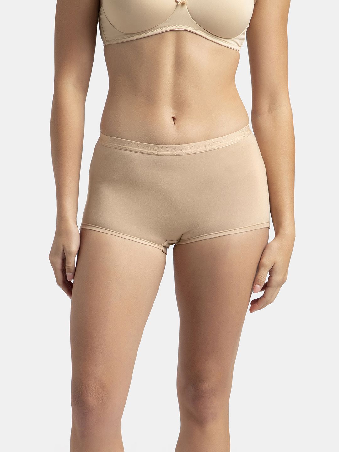 

Jockey Women Boy Shorts Full Coverage Brief, Beige