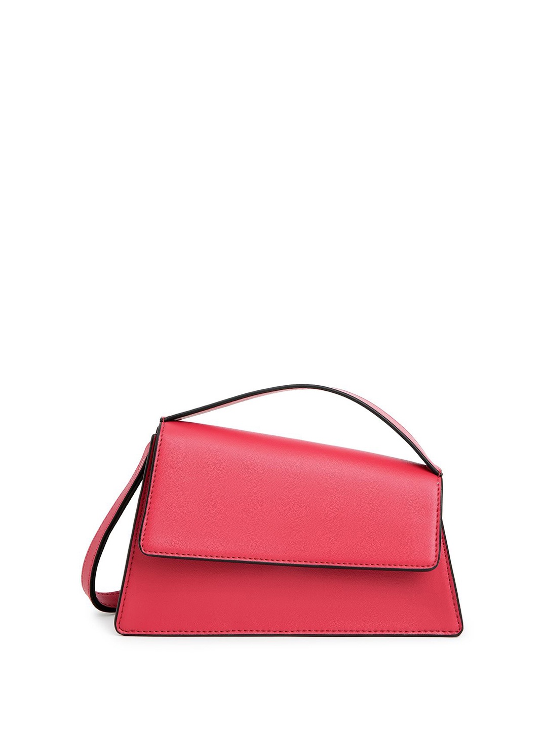 

DressBerry PU Shopper Handheld Bag with Tasselled, Red