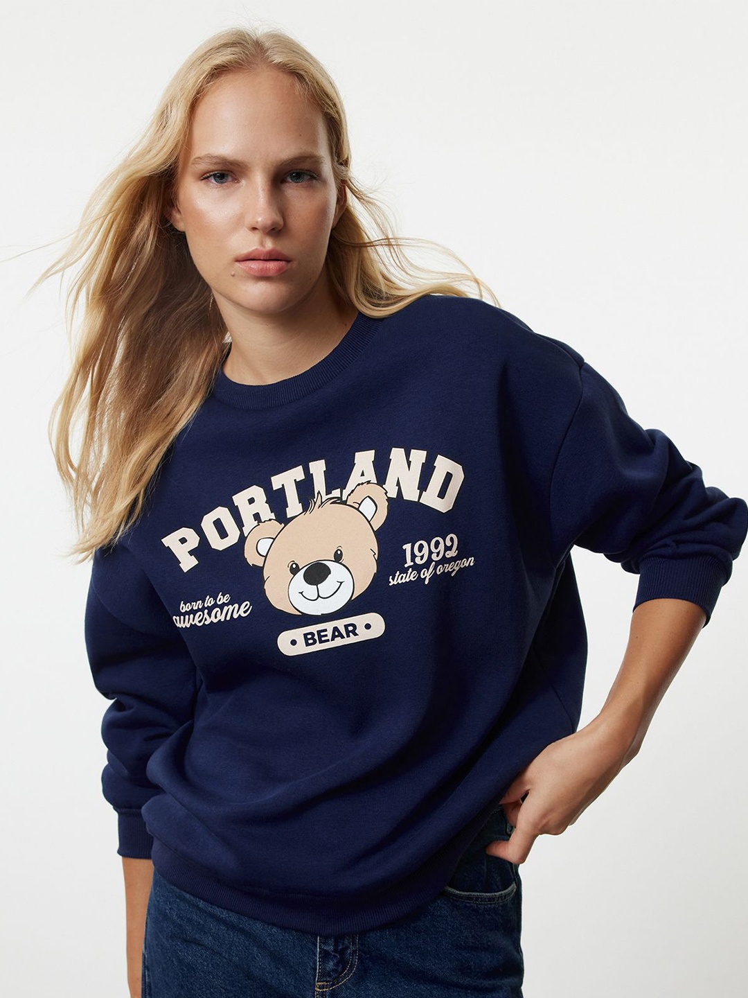 

Trendyol Women Printed Sweatshirt, Na