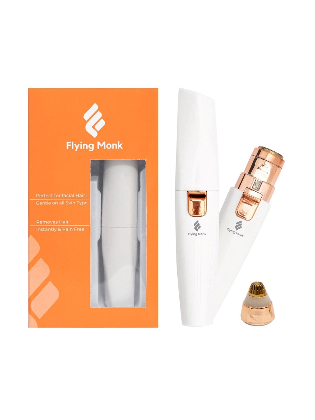 

Flying Monk 2 IN 1 Electric Hair Removal Shaver for Eyebrow Body Face Epilator, White