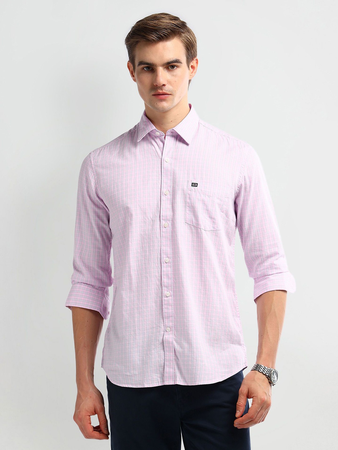 

Arrow Sport Men Slim Fit Opaque Printed Casual Shirt, Pink