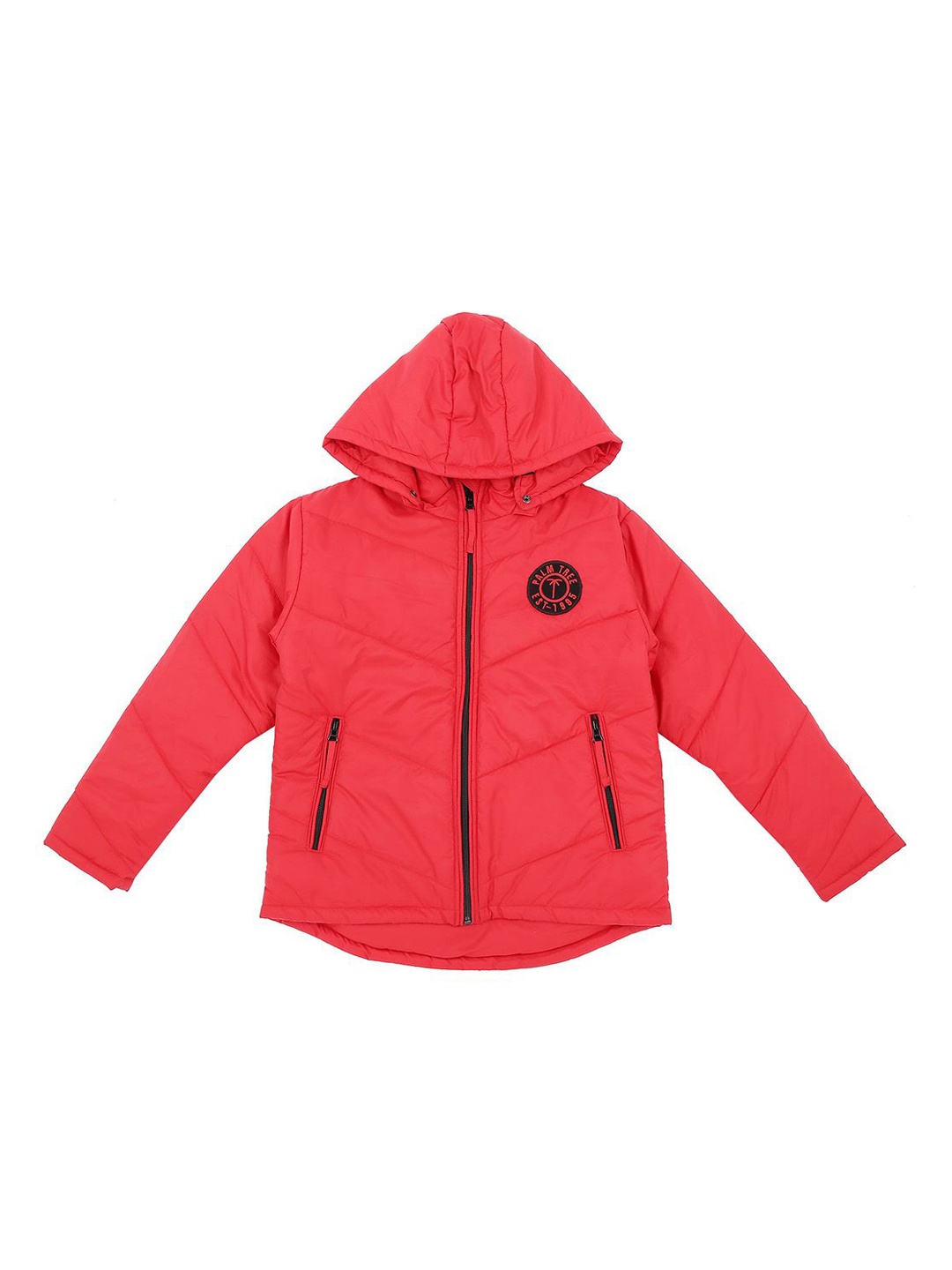 

Palm Tree Boys Brand Logo Puffer Jacket, Red