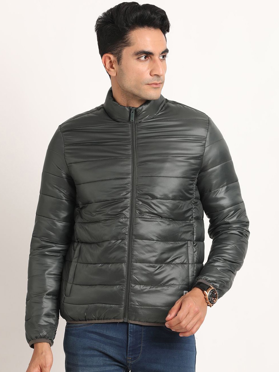 

Turtle Men Camouflage Windcheater and Water Resistant Puffer Jacket, Olive