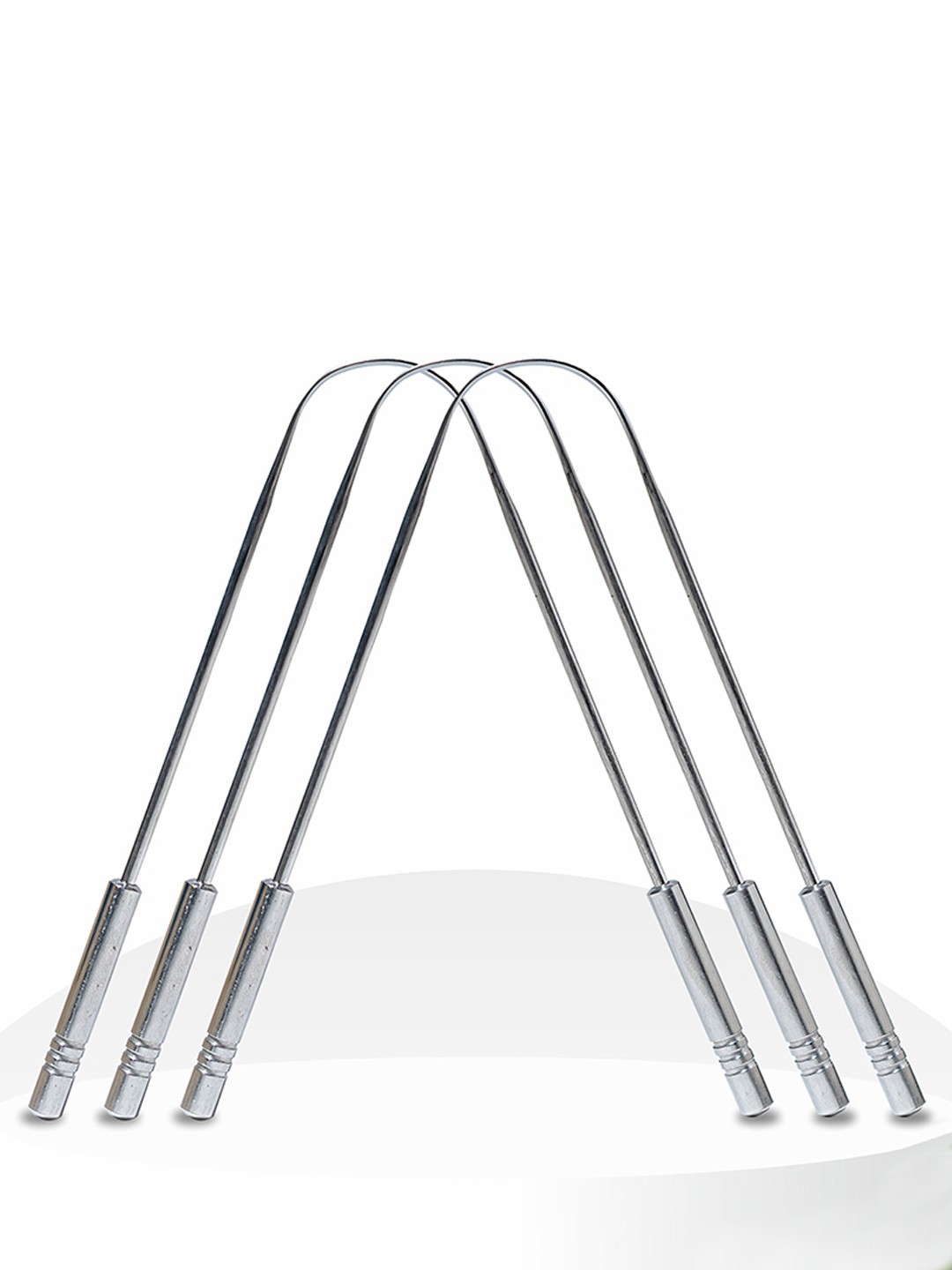 

Nurpi Set Of 3 Stainless Steel Tongue Clear For Oral Care, Silver